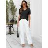 imageANRABESS Womens Wool Blend Tops Short Sleeve V Neck Soft Business Dressy Casual Pullover Sweater 2025 Trendy OutfitsBlack