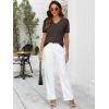 imageANRABESS Womens Wool Blend Tops Short Sleeve V Neck Soft Business Dressy Casual Pullover Sweater 2025 Trendy OutfitsDark Brown