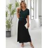 imageANRABESS Womens Wool Blend Tops Short Sleeve V Neck Soft Business Dressy Casual Pullover Sweater 2025 Trendy OutfitsDark Green