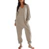 imageANRABESS Jumpsuits for Women 2024 Fall Long Sleeve Casual Loose Fit Romper Lounge One Piece Pajamas Outfits JumperGrey Beige