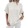 imageANRABESS Womens Oversized Short Batwing Sleeve Sweater Mock Neck Casual 2024 Summer Fall Knit Sleeveless Pullover Vest TopsWhite