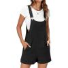 imageANRABESS Womens Short Overalls Summer Adjustable Strap Loose Fit Bib Shortalls Romper Travel Vacation ClothesBlack