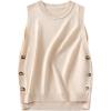 imageANRABESS Womens Sweater Vest Summer Sleeveless Crewneck Ribbed Knit Side Button Pullover Tank Tops 2025 OutfitsBeige