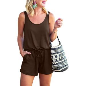 imageANRABESS Womens Rompers Casual Dressy Sleeveless One Piece Shorts Jumpsuit Loose 2025 Summer Vacation Outfits ClothesBrown