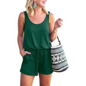 imageANRABESS Womens Rompers Casual Dressy Sleeveless One Piece Shorts Jumpsuit Loose 2025 Summer Vacation Outfits ClothesGreen