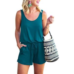 imageANRABESS Womens Rompers Casual Dressy Sleeveless One Piece Shorts Jumpsuit Loose 2025 Summer Vacation Outfits ClothesLake