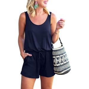 imageANRABESS Womens Rompers Casual Dressy Sleeveless One Piece Shorts Jumpsuit Loose 2025 Summer Vacation Outfits ClothesNavy Blue