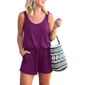 imageANRABESS Womens Rompers Casual Dressy Sleeveless One Piece Shorts Jumpsuit Loose 2025 Summer Vacation Outfits ClothesPurple