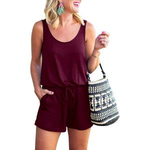 imageANRABESS Womens Rompers Casual Dressy Sleeveless One Piece Shorts Jumpsuit Loose 2025 Summer Vacation Outfits ClothesWine Red