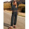 imageANRABESS Womens Two Piece Outfits Long Sleeve Knit Top Fall Sweater Set Oversized Pants Tracksuit Lounge SetsBlack