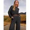 imageANRABESS Womens Two Piece Outfits Long Sleeve Knit Top Fall Sweater Set Oversized Pants Tracksuit Lounge SetsBlack