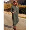 imageANRABESS Womens Two Piece Outfits Long Sleeve Knit Top Fall Sweater Set Oversized Pants Tracksuit Lounge SetsDeep Army Green