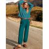 imageANRABESS Womens Two Piece Outfits Long Sleeve Knit Top Fall Sweater Set Oversized Pants Tracksuit Lounge SetsDeep Green
