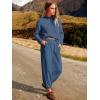 imageANRABESS Womens Two Piece Outfits Long Sleeve Knit Top Fall Sweater Set Oversized Pants Tracksuit Lounge SetsIndigo