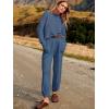 imageANRABESS Womens Two Piece Outfits Long Sleeve Knit Top Fall Sweater Set Oversized Pants Tracksuit Lounge SetsIndigo