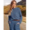 imageANRABESS Womens Two Piece Outfits Long Sleeve Knit Top Fall Sweater Set Oversized Pants Tracksuit Lounge SetsIndigo