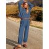 imageANRABESS Womens Two Piece Outfits Long Sleeve Knit Top Fall Sweater Set Oversized Pants Tracksuit Lounge SetsIndigo
