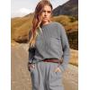 imageANRABESS Womens Two Piece Outfits Long Sleeve Knit Top Fall Sweater Set Oversized Pants Tracksuit Lounge SetsLight Grey