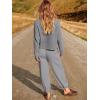 imageANRABESS Womens Two Piece Outfits Long Sleeve Knit Top Fall Sweater Set Oversized Pants Tracksuit Lounge SetsLight Grey