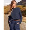 imageANRABESS Womens Two Piece Outfits Long Sleeve Knit Top Fall Sweater Set Oversized Pants Tracksuit Lounge SetsNavy Blue