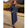 imageANRABESS Womens Two Piece Outfits Long Sleeve Knit Top Fall Sweater Set Oversized Pants Tracksuit Lounge SetsNavy Blue