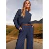 imageANRABESS Womens Two Piece Outfits Long Sleeve Knit Top Fall Sweater Set Oversized Pants Tracksuit Lounge SetsNavy Blue