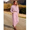 imageANRABESS Womens Two Piece Outfits Long Sleeve Knit Top Fall Sweater Set Oversized Pants Tracksuit Lounge SetsPink