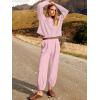 imageANRABESS Womens Two Piece Outfits Long Sleeve Knit Top Fall Sweater Set Oversized Pants Tracksuit Lounge SetsPink