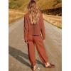 imageANRABESS Womens Two Piece Outfits Long Sleeve Knit Top Fall Sweater Set Oversized Pants Tracksuit Lounge SetsRust