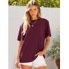 imageANRABESS Womens Oversized T Shirts Short Sleeve Crewneck Tops Casual Loose Basic Tee Shirts 2025 Summer Trendy OutfitsDark Red
