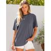 imageANRABESS Womens Oversized T Shirts Short Sleeve Crewneck Tops Casual Loose Basic Tee Shirts 2025 Summer Trendy OutfitsGrey