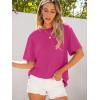 imageANRABESS Womens Oversized T Shirts Short Sleeve Crewneck Tops Casual Loose Basic Tee Shirts 2025 Summer Trendy OutfitsHot Pink