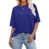 imageANRABESS Womens Oversized T Shirts Short Sleeve Crewneck Tops Casual Loose Basic Tee Shirts 2025 Summer Trendy OutfitsRoyal Blue