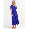 imageANRABESS Womens 2025 Summer Casual Maxi Dress A line Tiered Flowy Short Sleeve Crewneck T Shirt Beach Travel Long DressesRoyal Blue