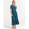 imageANRABESS Womens 2025 Summer Casual Maxi Dress A line Tiered Flowy Short Sleeve Crewneck T Shirt Beach Travel Long DressesTeal Blue
