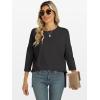 imageANRABESS Womens 34 Length Sleeve Tops Loose Fit Tunic Shirts Oversized Spring Summer Casual Crew Neck Basic Boxy TeeBlack