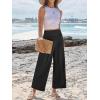 imageANRABESS Womens Pants Wide Leg High Waisted Palazzo Pants Summer Flowy Beach Lounge Casual Trousers with PocketsBlack