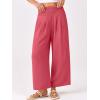 imageANRABESS Womens Pants Wide Leg High Waisted Palazzo Pants Summer Flowy Beach Lounge Casual Trousers with PocketsCoral
