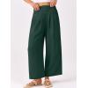 imageANRABESS Womens Pants Wide Leg High Waisted Palazzo Pants Summer Flowy Beach Lounge Casual Trousers with PocketsDark Green