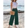 imageANRABESS Womens Pants Wide Leg High Waisted Palazzo Pants Summer Flowy Beach Lounge Casual Trousers with PocketsDark Green