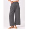 imageANRABESS Womens Pants Wide Leg High Waisted Palazzo Pants Summer Flowy Beach Lounge Casual Trousers with PocketsGrey