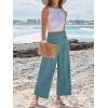 imageANRABESS Womens Pants Wide Leg High Waisted Palazzo Pants Summer Flowy Beach Lounge Casual Trousers with PocketsLake