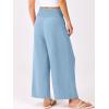 imageANRABESS Womens Pants Wide Leg High Waisted Palazzo Pants Summer Flowy Beach Lounge Casual Trousers with PocketsSky