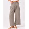 imageANRABESS Womens Pants Wide Leg High Waisted Palazzo Pants Summer Flowy Beach Lounge Casual Trousers with PocketsWheet