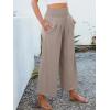 imageANRABESS Womens Pants Wide Leg High Waisted Palazzo Pants Summer Flowy Beach Lounge Casual Trousers with PocketsWheet