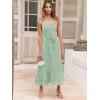 imageANRABESS Womens Square Neck Ruffle Split Midi Elegant Formal Wedding Guest Cocktail Bridesmaid Graduation Party DressesLight Green