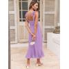 imageANRABESS Womens Square Neck Ruffle Split Midi Elegant Formal Wedding Guest Cocktail Bridesmaid Graduation Party DressesPurple
