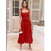 imageANRABESS Womens Square Neck Ruffle Split Midi Elegant Formal Wedding Guest Cocktail Bridesmaid Graduation Party DressesRed