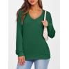 imageANRABESS Womens Long Sleeve Shirts Casual Loose V Neck Basic Tees Tops 2025 Fall TShirt OutfitsGreen