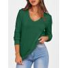imageANRABESS Womens Long Sleeve Shirts Casual Loose V Neck Basic Tees Tops 2025 Fall TShirt OutfitsGreen